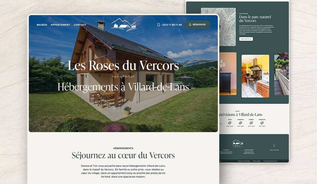 Site web Les Roses du Vercors